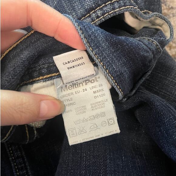 Vintage 90's Meltin' Pot Mens 34x34 (34x28) Relaxed Fit Jeans Straight Leg Denim - Picture 6 of 6